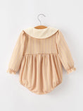 Load image into Gallery viewer, Plaid Floral Collar Bubble Romper