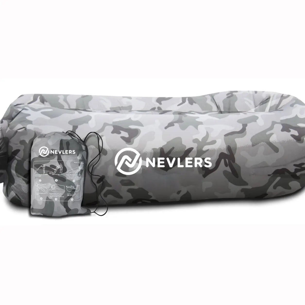 Nevlers Inflatable Lounger - Grey Camo