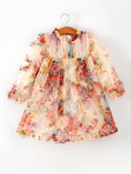Load image into Gallery viewer, Pastel Flower Ruffle Layered Girls Dress
