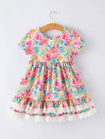 Load image into Gallery viewer, Watercolor Floral Twirl Dress