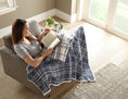 Load image into Gallery viewer, Quinn Plaid Cozy Knit Throw - Blue