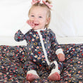 Load image into Gallery viewer, Midnight Meadow Convertible Zip Romper