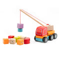 Load image into Gallery viewer, Wooden Toy Crane Truck