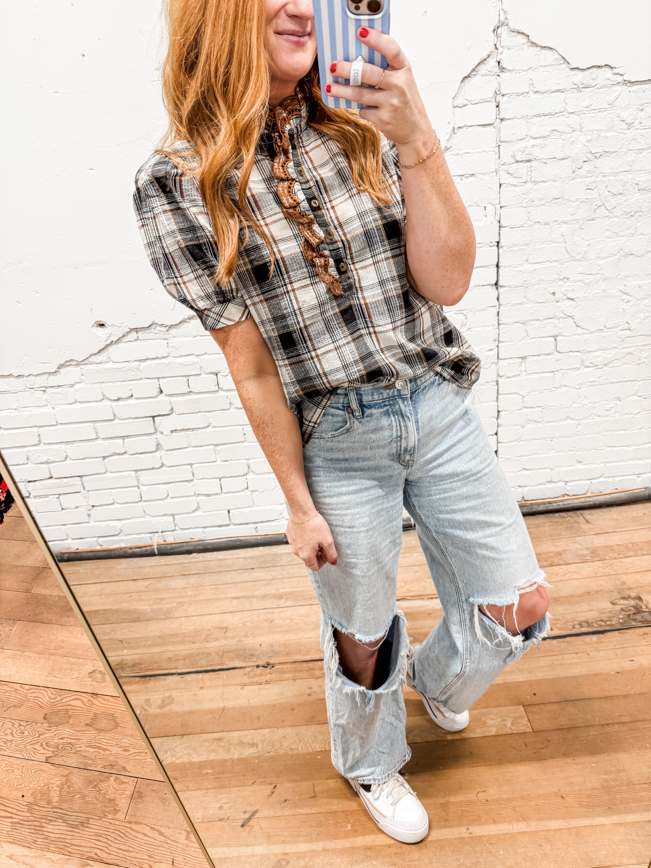 Mabel Plaid Top