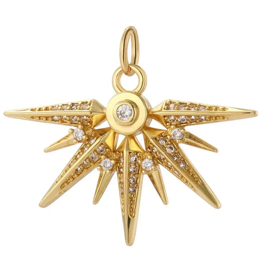 Half Star Burst Charm