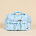 Load image into Gallery viewer, Glam & Go Quilted Cosmetic Bag–Oh So Fancy Blue