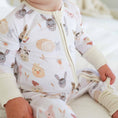 Load image into Gallery viewer, Barnyard Buddies Convertible Zip Romper
