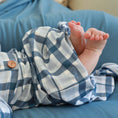 Load image into Gallery viewer, Paxton's Plaid Newborn Baby Knot Gown & Hat Set