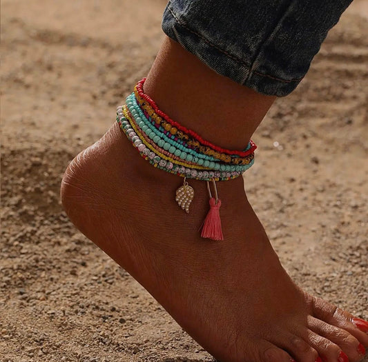 Angel Wing Anklet Set