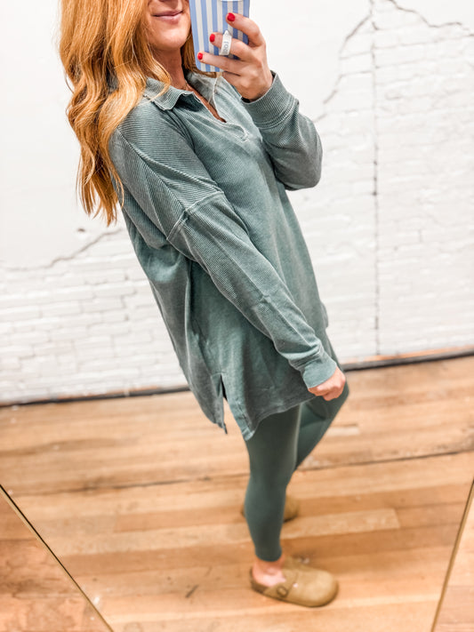 Harper Oversized Top - Pine