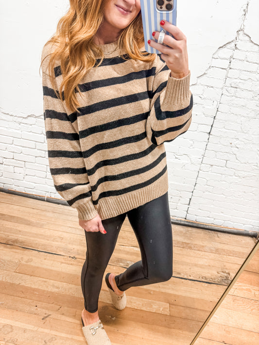 Mocha Striped Sweater