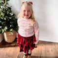 Load image into Gallery viewer, Ruby Red Velvet Tiered Christmas Skirt