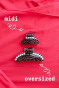 Load image into Gallery viewer, Leopard + Pearl Claw Clip