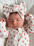 Load image into Gallery viewer, Strawberry Pointelle Bow