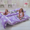 Load image into Gallery viewer, Purple Polkadot Pillow Lounger
