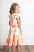 Load image into Gallery viewer, Ava Floral Check Spring Tiered Dress