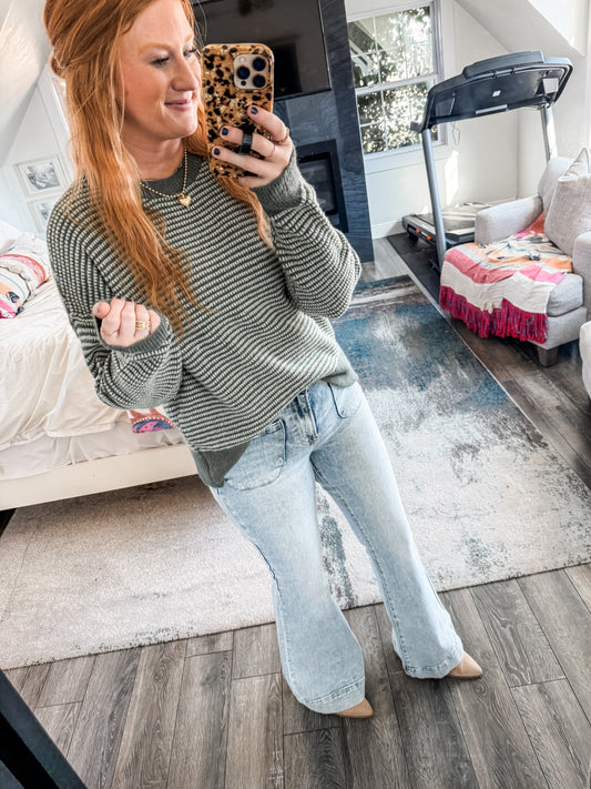 Reagan High Rise Flare Denim