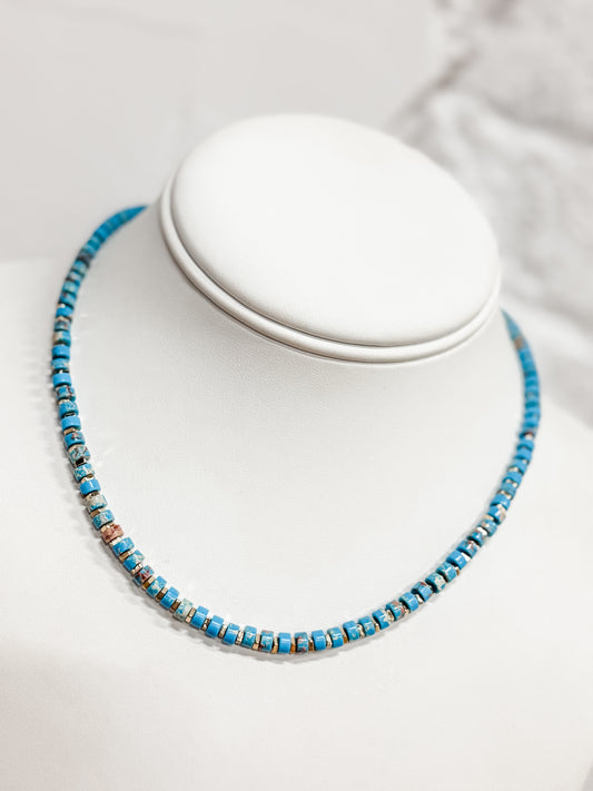 Turquoise Trail Beaded Necklace