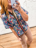 Load image into Gallery viewer, Midnight Garden Smocked Blouse