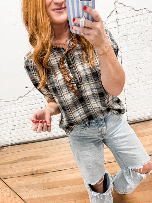 Mabel Plaid Top