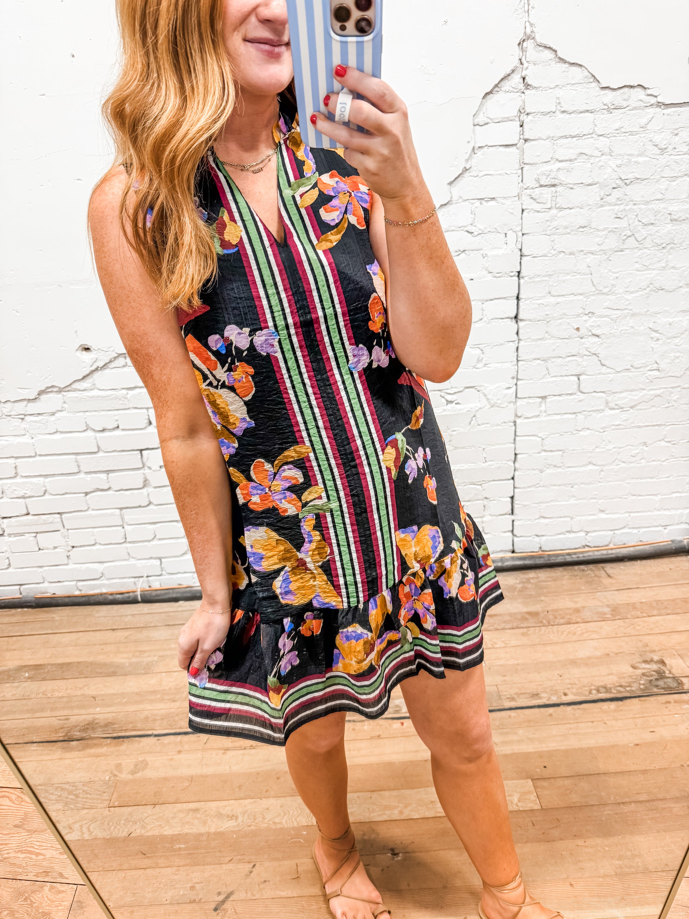 Midnight Bloom Shift Dress