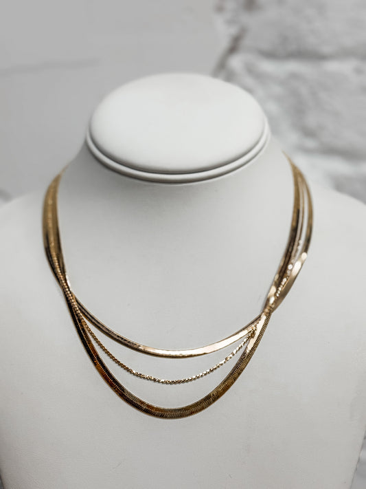 Honey Love Triple Chain Necklace