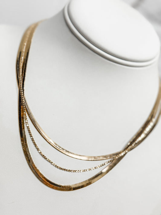 Honey Love Triple Chain Necklace