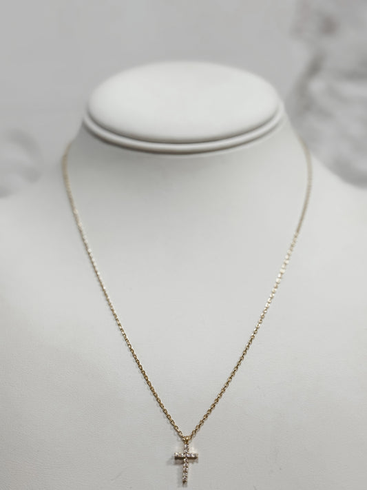 Fine Line Cross Necklace