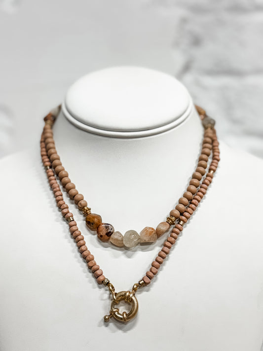 Sandy Dunes Double Layer Necklace