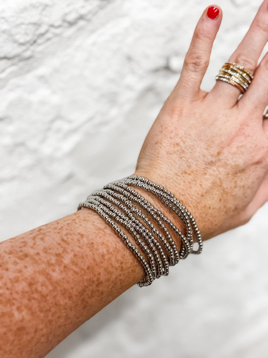 Silver Bracelet Stack