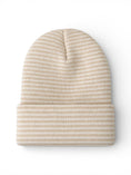 Load image into Gallery viewer, Baby's First Hat, Sand/White Stripe