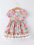 Load image into Gallery viewer, Watercolor Floral Twirl Dress