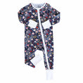 Load image into Gallery viewer, Midnight Meadow Convertible Zip Romper