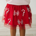 Load image into Gallery viewer, Candy Cane Coquette Sequin Christmas Tutu