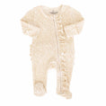 Load image into Gallery viewer, Lovely Leopard Bamboo Waffle Zipper Ruffle Footie