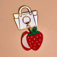 Load image into Gallery viewer, Mini Mirror Bag Charm- Strawberry