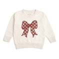 Load image into Gallery viewer, Christmas Plaid Bow Patch Sweatshirt