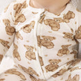 Load image into Gallery viewer, Beary Sweet Bamboo Waffle Convertible Zip Romper