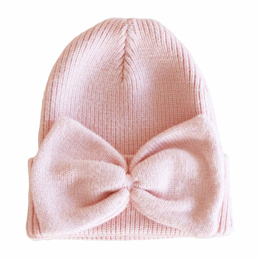 Knit Newborn Bow Beanie