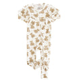 Load image into Gallery viewer, Beary Sweet Bamboo Waffle Convertible Zip Romper