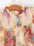 Load image into Gallery viewer, Pastel Flower Ruffle Layered Girls Dress