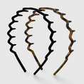Load image into Gallery viewer, Kitsch Zig Zag Handbands - black//tortoise