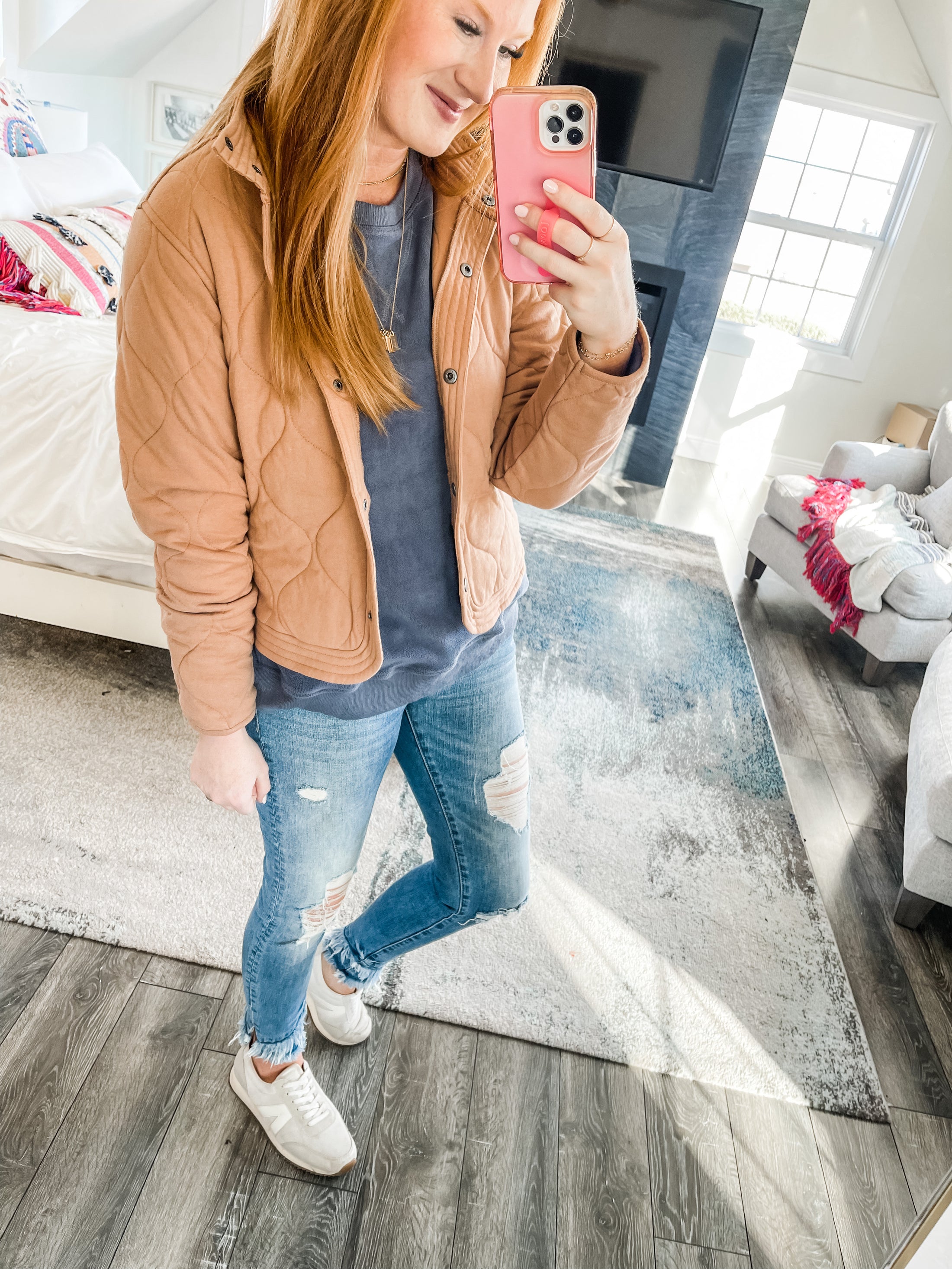 Z Supply Quilted Jacket - Rust