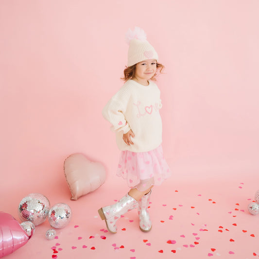 Sequin Heart Tutu Skirt