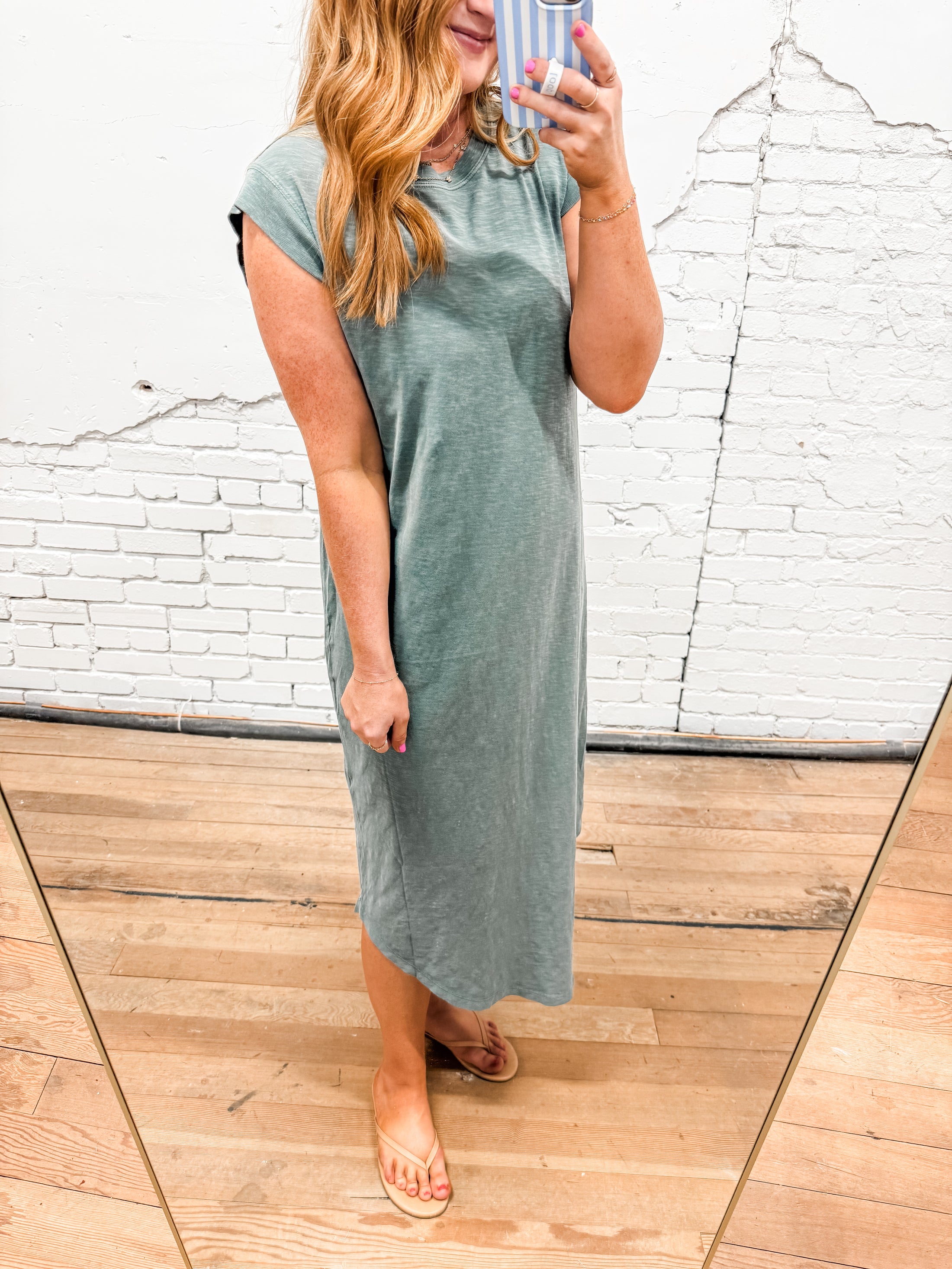 Z Supply Calabasas Midi Dress - Hunter Green
