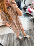 Load image into Gallery viewer, Savannah Stripe Dress - Brown
