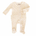 Load image into Gallery viewer, Lovely Leopard Bamboo Waffle Zipper Ruffle Footie
