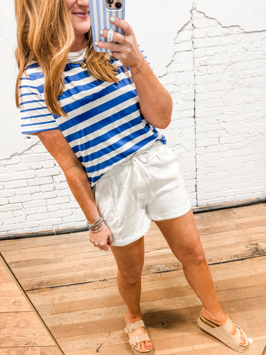 Jordan Striped Top - Blue/White