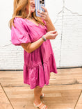 Load image into Gallery viewer, Orchid Bubble Sleeve Dress
