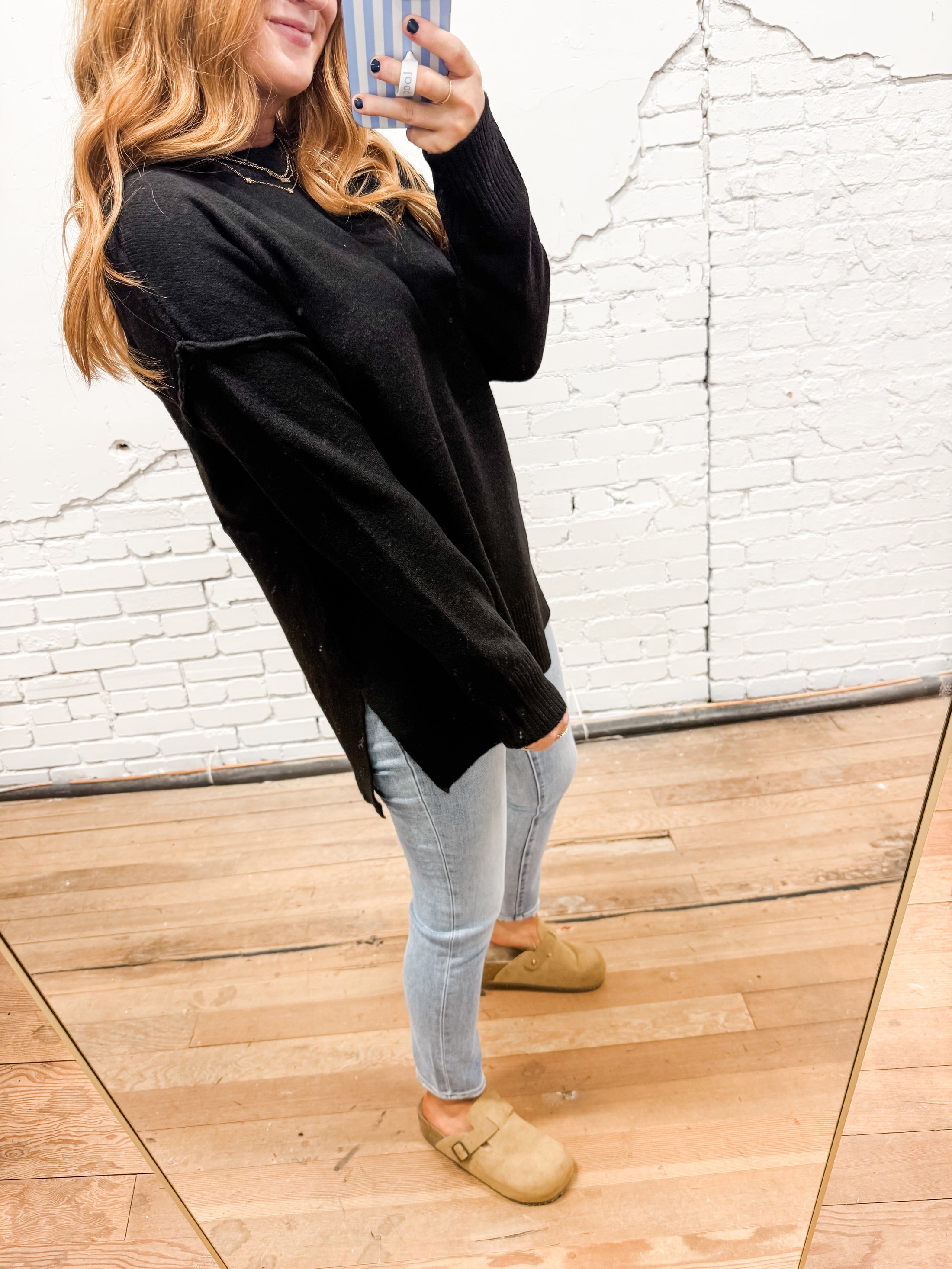Britt Oversized Sweater - Black